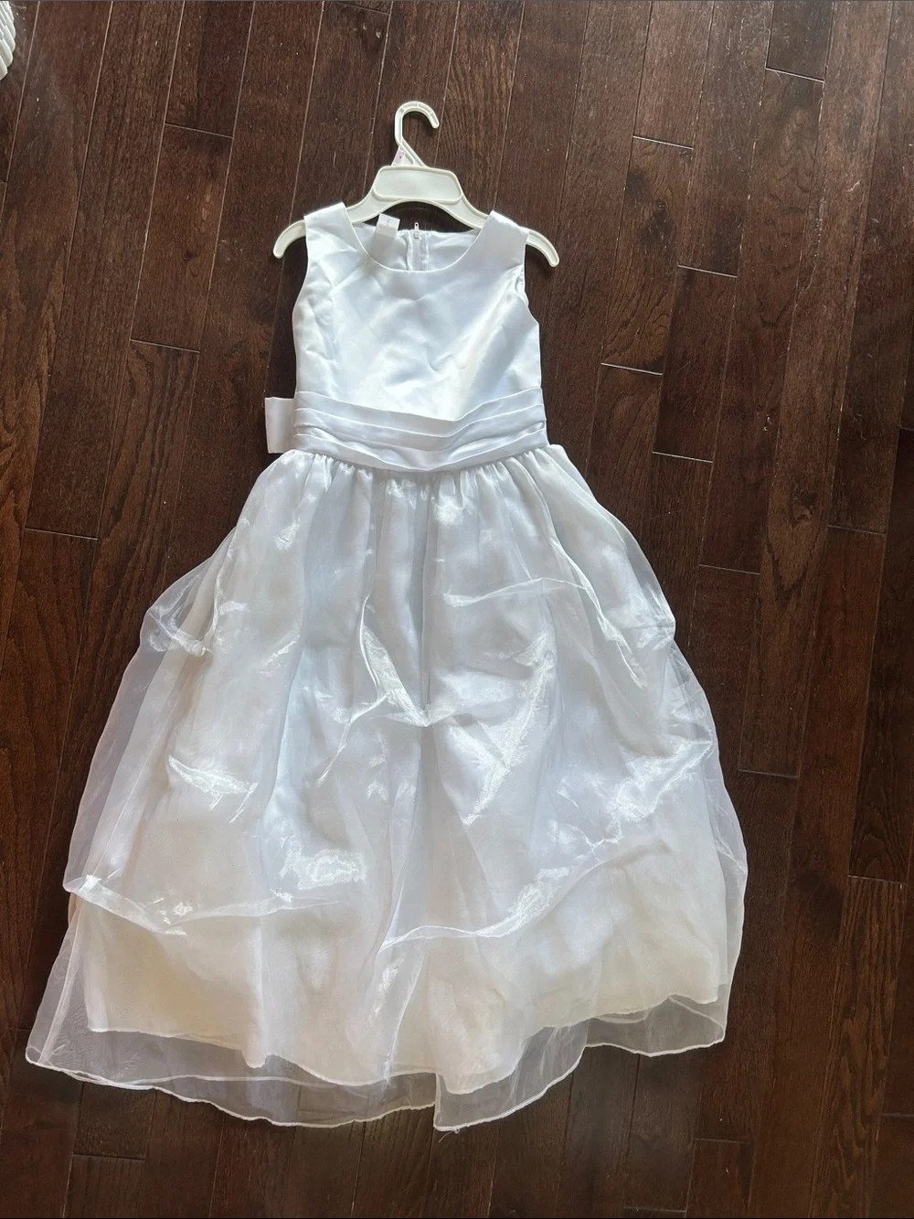 Girl’s White Satin Communion/Party Dress